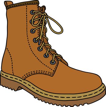 Hand drawing of a classic leather boot