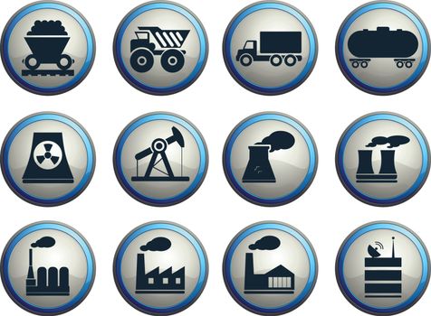 Factory and Industry icons set for web sites and user interface
