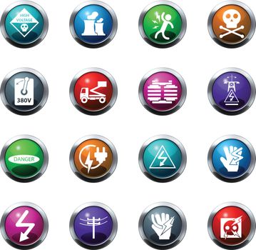High voltage vector icons for web sites and user interfaces
