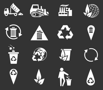 Garbage simply icons for web and user interfaces
