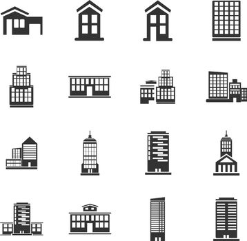 Buildings symbol for web icons and user interface