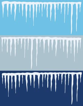vector collection of icicles backgrounds