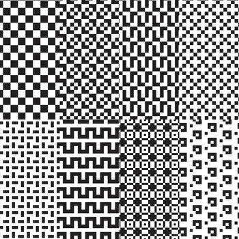 Square Pattern Style in Black and White Color