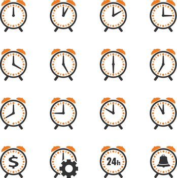 Alarm simply icons for web and user interfaces