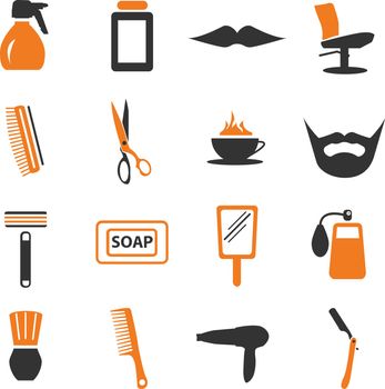 Barbershop simply icons for web and user interfaces