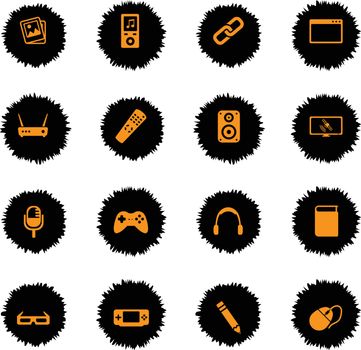 Media  vector icons for web sites and user interface