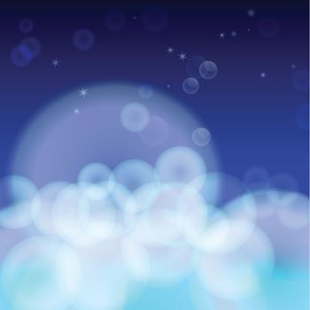 Bubbles on abstract background vector