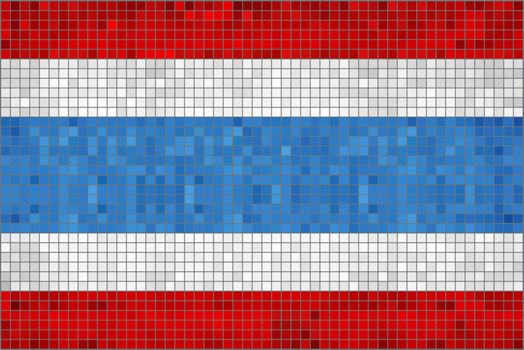 Flag of Thailand - Illustration, 
Abstract Mosaic of Thai Flag, 
Grunge mosaic of Thailand Flag, 
Abstract grunge mosaic vector