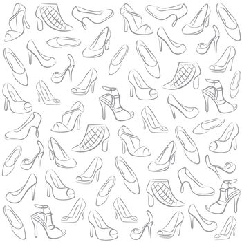 abstract footwear pattern background vector