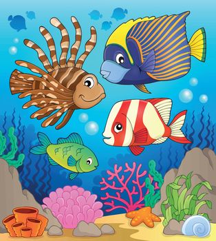Coral reef fish theme image 1 - eps10 vector illustration.