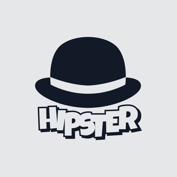 hipster retro geek theme vector art illustration