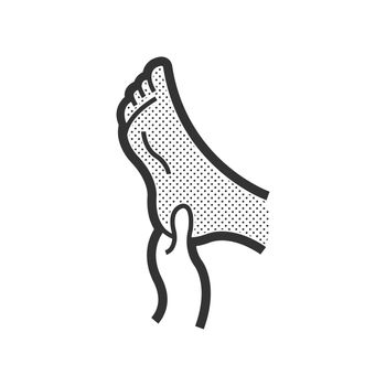 massaging gout feet icon