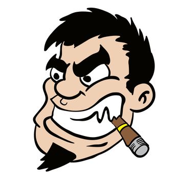 man with cigar cartoon