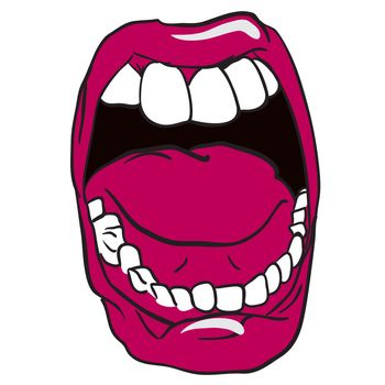 open mouth cartoon doodle
