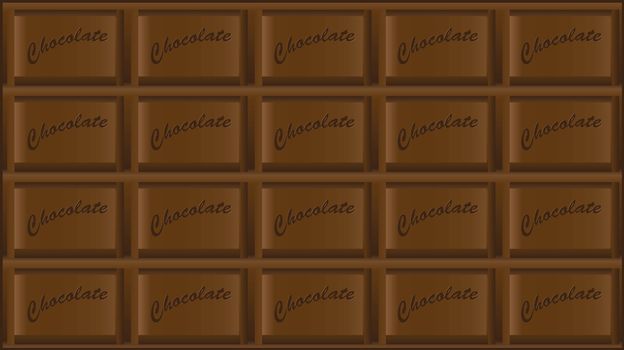 Brand Dark Chocolate, a standard form of chocolate bar with text.