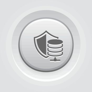 Secure Hosting Icon. Business Concept Grey Button Design