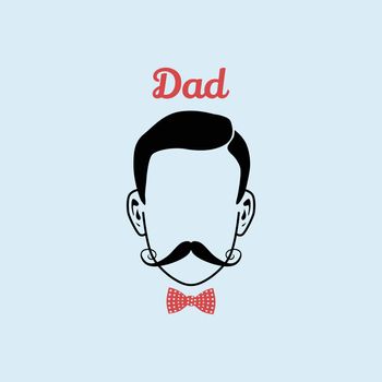 happy father day theme vector art illustration