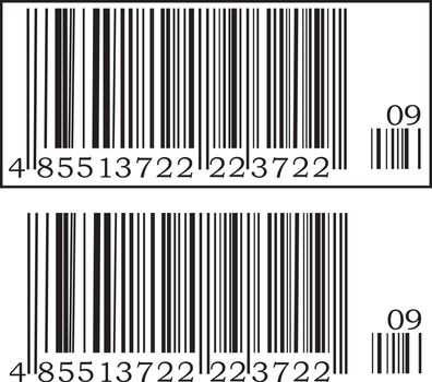 Vector illustration of two barcode.