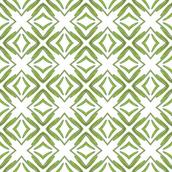 Seamless pattern made of green elements on white