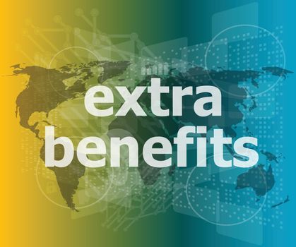 extra benefits slogan poster concept. Financial support message design vector illustration