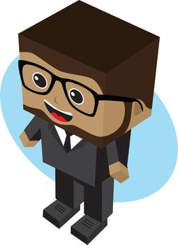 businessman cartoon character theme vector art illustration