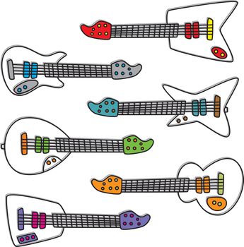 guitar art vector graphic art design illustration
