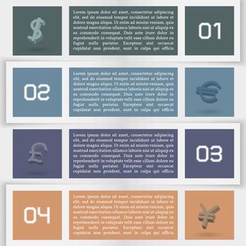 Set of bright elements for infographics, vector illustration.