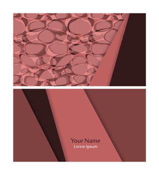 Vector business card template over seamless pattern. Elements for design. Eps10 vector illustration