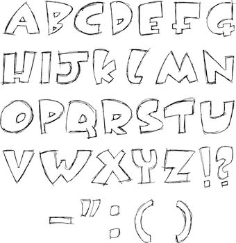 vector sketchy alphabet 
