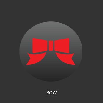 Illustration on which the bow icon against a dark background is represented
