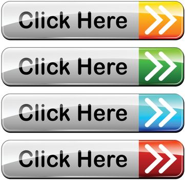 Illustration of four web buttons on white background