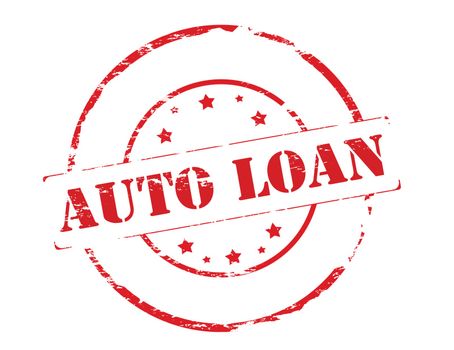 Rubber stamp with text auto loan inside, vector illustration