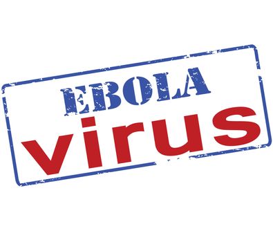 Rubber stamp with text ebola virus inside, vector illustration