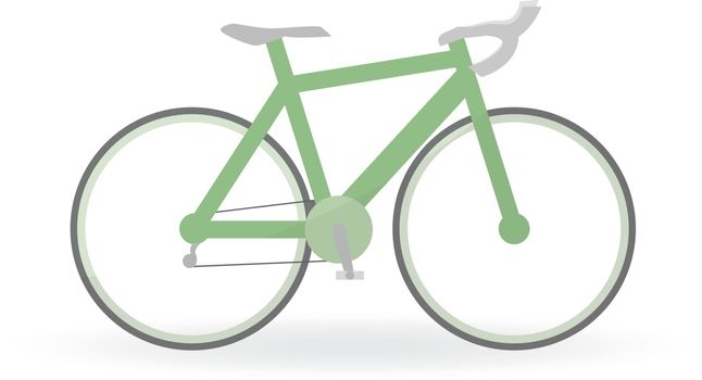 Bicycle concept by Mountain bike is green color.