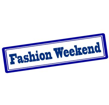 Rubber stamp with text fashion weekend inside, vector illustration