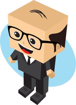 businessman cartoon character theme vector art illustration