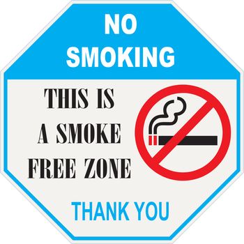 Warning pointer This Is A Smoke Free Zone