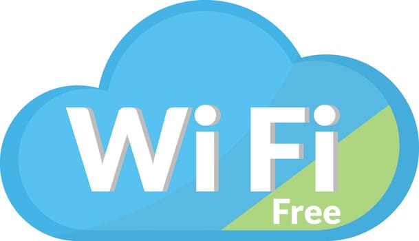 Cloud WiFi icon is basic vector icon, EPS10.