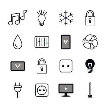Set of icons. Internet of things. Smart house. Smart home