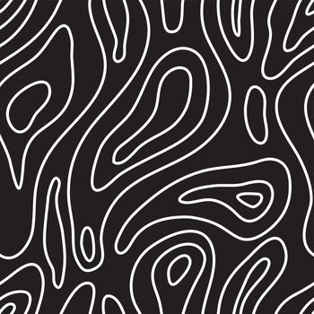 Universal seamless abstract pattern doodle geometric lines in retro memphis style, fashion 80-90s, black, white color. It can be used in printing, website backdrop, fabric design