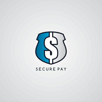 secure payment logotype protection theme vector art illustration