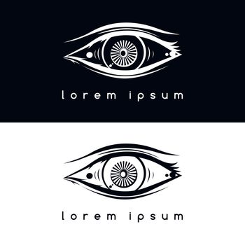 eye vision logotype theme vector art illustration