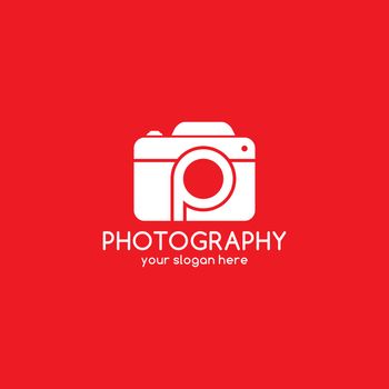 photography camera theme logotype vector art illustration