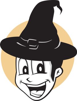 halloween cartoon character theme vector art illustration