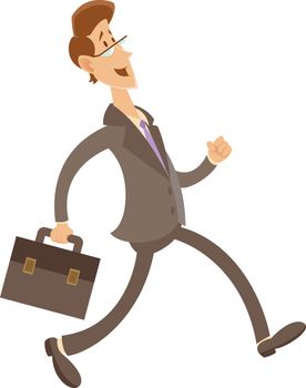 Vector image of an office worker whish goes to his work