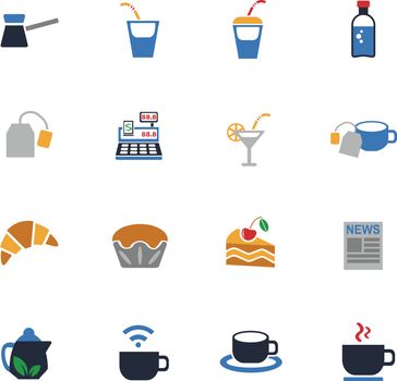 cafe web icons for user interface design