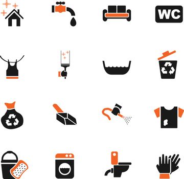 cleaning company web icons for user interface design