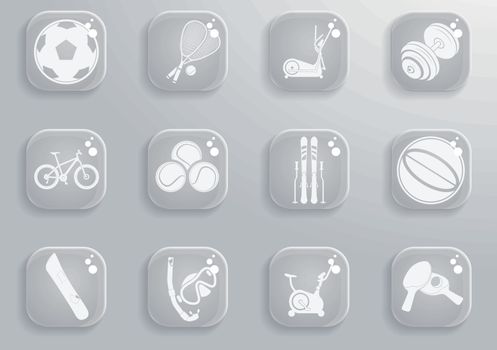 Sport equipment  simply symbols for web and user interface