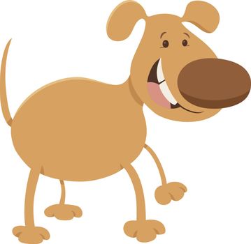 Cartoon Illustration of Cute Dog Animal Character