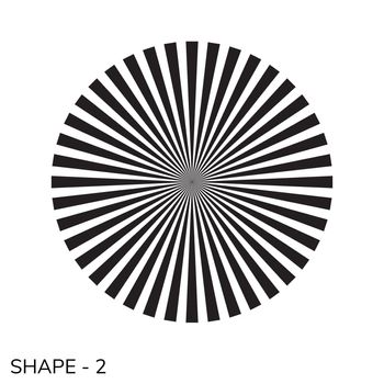 Abstract Simple Geometric Shape Minimal Object Pattern In Black and White Color